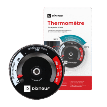 Thermomètre magnétique Dixneuf Magnetis pour poêle à bois