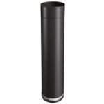Rallonge télescopique émaillée noire Ø150 – 60 à 450 mm