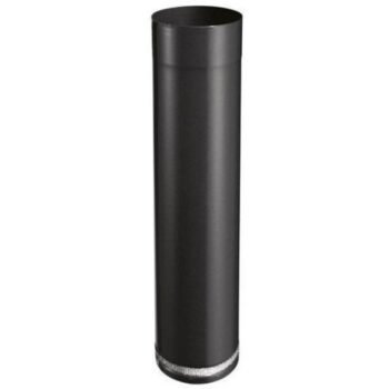 Rallonge télescopique émaillée noire Ø150 – 60 à 450 mm