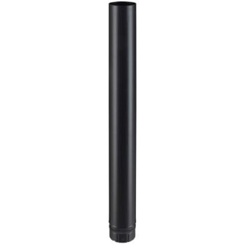 Conduit émaillé noir Ø80 avec joint – 100 cm