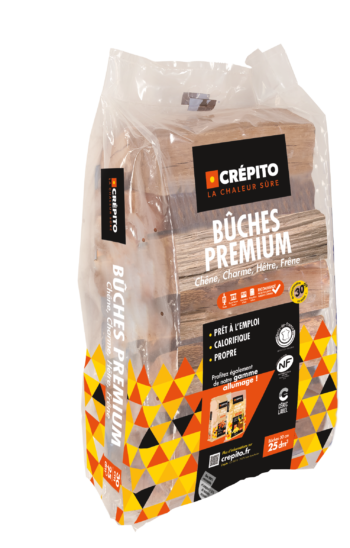 Sac de bûches Premium Crépito 30 cm