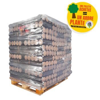 Palette de 104 packs de bûches densifiées rondes Crépito