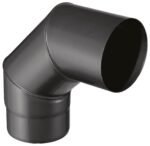 Coude émaillé noir Ø150 – 90°