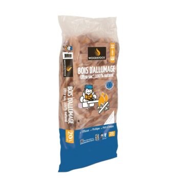 Bois d’allumage Woodstock extra sec – sac de 20 L